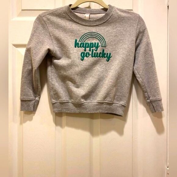 Rabbit Skins Sweater,  Kids sz 7, Gray & green. - Picture 1 of 3